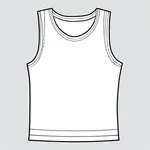 plain white sleeveless undershirt image